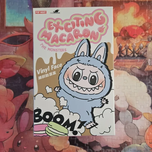 Pop Mart Exciting Macaron Labubu Vyl Plush Pendant Blind Box - Picture 1 of 5